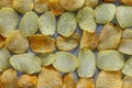 Potato chips background Royalty Free Stock Photo