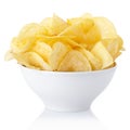 Potato chips bowl Royalty Free Stock Photo