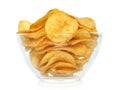 Potato chips bowl Royalty Free Stock Photo