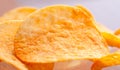 Potato chips close-up