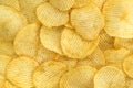 Potato chips, food background, top view Royalty Free Stock Photo