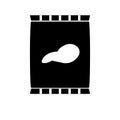 Potato chips icon element of fast food icon for mobile concept and web apps. Thin line potato chips icon can be used for web and Royalty Free Stock Photo