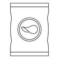 Potato chips icon, outline style