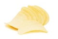 Potato chips isolated over white Royalty Free Stock Photo