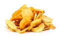 Potato chips isolated on white Royalty Free Stock Photo