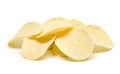 Potato chips isolated on white Royalty Free Stock Photo