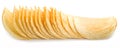 Potato chips isolated white background. Royalty Free Stock Photo