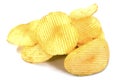 Potato chips isolated on white background Royalty Free Stock Photo