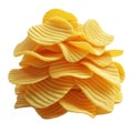 potato chips isolated white background snack package Royalty Free Stock Photo