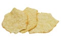 Potato chips isolated on white. Tasty fries. Royalty Free Stock Photo