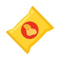 Potato chips pack bag collection vector illustration. Royalty Free Stock Photo