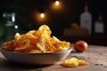Potato chips perfection crispy, golden bites of delectable, seasoned delight