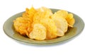 Potato chips on plate