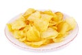 Potato chips on plate