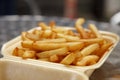 Potato chips take away out lunch Royalty Free Stock Photo