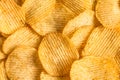 Potato Chips Texture Background. Potatoes Pattern.