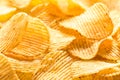 Potato Chips Texture Background. Potatoes Pattern