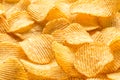 Potato Chips Texture Background. Potatoes Pattern.
