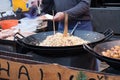 Potato dumplings with sheep cheese and bacon