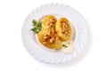 Potato dumplings - a traditional regional dish. Polish, Latvian and Lithuanian cuisine.