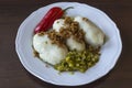 Potato dumplings - a traditional regional dish.