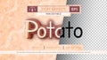Potato - Editable Text Effect, Font Style Royalty Free Stock Photo