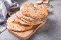 Potato flat bread are traditional soft Finns also call Lepuska or Talvi.  Made from mashed potatoes. The nomination is used Royalty Free Stock Photo