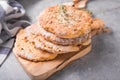 Potato flat bread are traditional soft Finns also call Lepuska or Talvi.  Made from mashed potatoes. The nomination is used Royalty Free Stock Photo