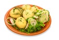 Potato with frash salad Royalty Free Stock Photo