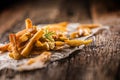 Potato Fries. Homemade potato fries with salt and rosemary