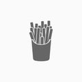 Potato fries icon, French fries vector, fast food