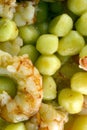 Potato gnocchi with Argentinian prawns Royalty Free Stock Photo