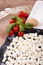 Potato gnocchi with flour aproteica Royalty Free Stock Photo