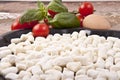 Potato gnocchi with flour aproteica Royalty Free Stock Photo