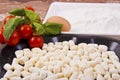 Potato gnocchi with flour aproteica Royalty Free Stock Photo