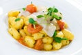 Potato Gnocchi with Lardo Royalty Free Stock Photo