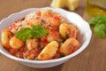 Potato gnocchi with tomato sauce Royalty Free Stock Photo