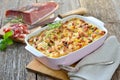 Potato gratin with bacon