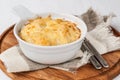 Potato gratin with herbs in batch form Royalty Free Stock Photo