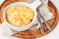 Potato gratin with herbs in batch form Royalty Free Stock Photo