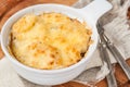 Potato gratin with herbs in batch form Royalty Free Stock Photo