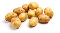 Potato group and half potatoes isolated on white background. Generative Ai Royalty Free Stock Photo
