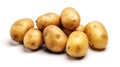 Potato group and half potatoes isolated on white background. Generative Ai Royalty Free Stock Photo