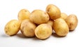 Potato group and half potatoes isolated on white background. Generative Ai Royalty Free Stock Photo