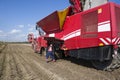 Potato harvester machine