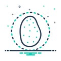 Mix icon for Potato, praties and agriculture Royalty Free Stock Photo