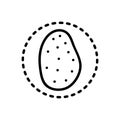 Black line icon for Potato, praties and agriculture Royalty Free Stock Photo