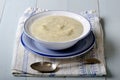 Potato leek soup in a bowl Royalty Free Stock Photo
