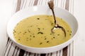 Potato and leek soup with thyme Royalty Free Stock Photo