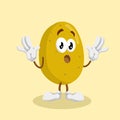 Potato mascot and background surprise pose Royalty Free Stock Photo